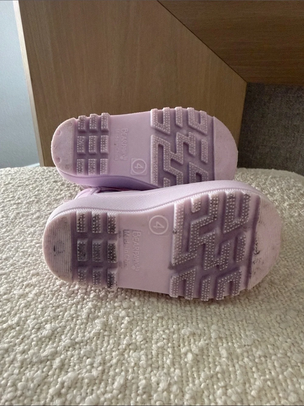 Toddler Pink Bear Paw Rain Boots - Light Pink